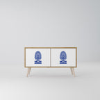 POLISH FOLK ART Compact 2-Door TV Cabinet