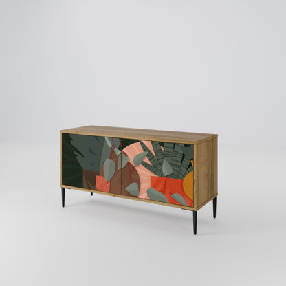 TROPICAL COMPOSITION Compact 2-Door TV Cabinet