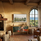 TROPICAL COMPOSITION Compact 2-Door TV Cabinet