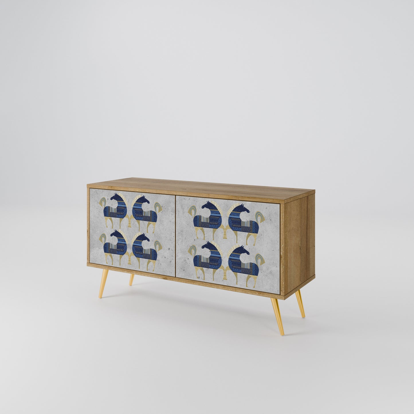 MAJESTIC STEED Compact 2-Door TV Cabinet