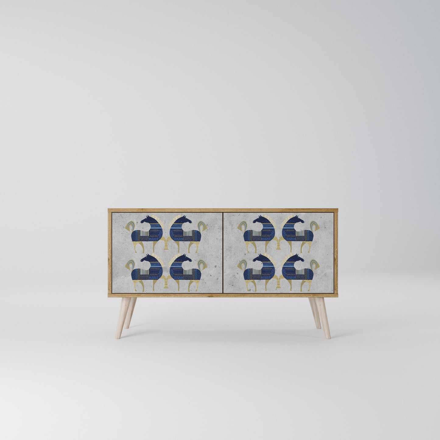 MAJESTIC STEED Compact 2-Door TV Cabinet