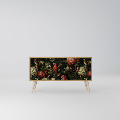 AVIAN GREENERY Compact 2-Door TV Cabinet