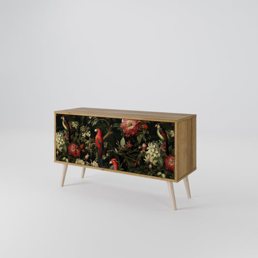 AVIAN GREENERY Compact 2-Door TV Cabinet