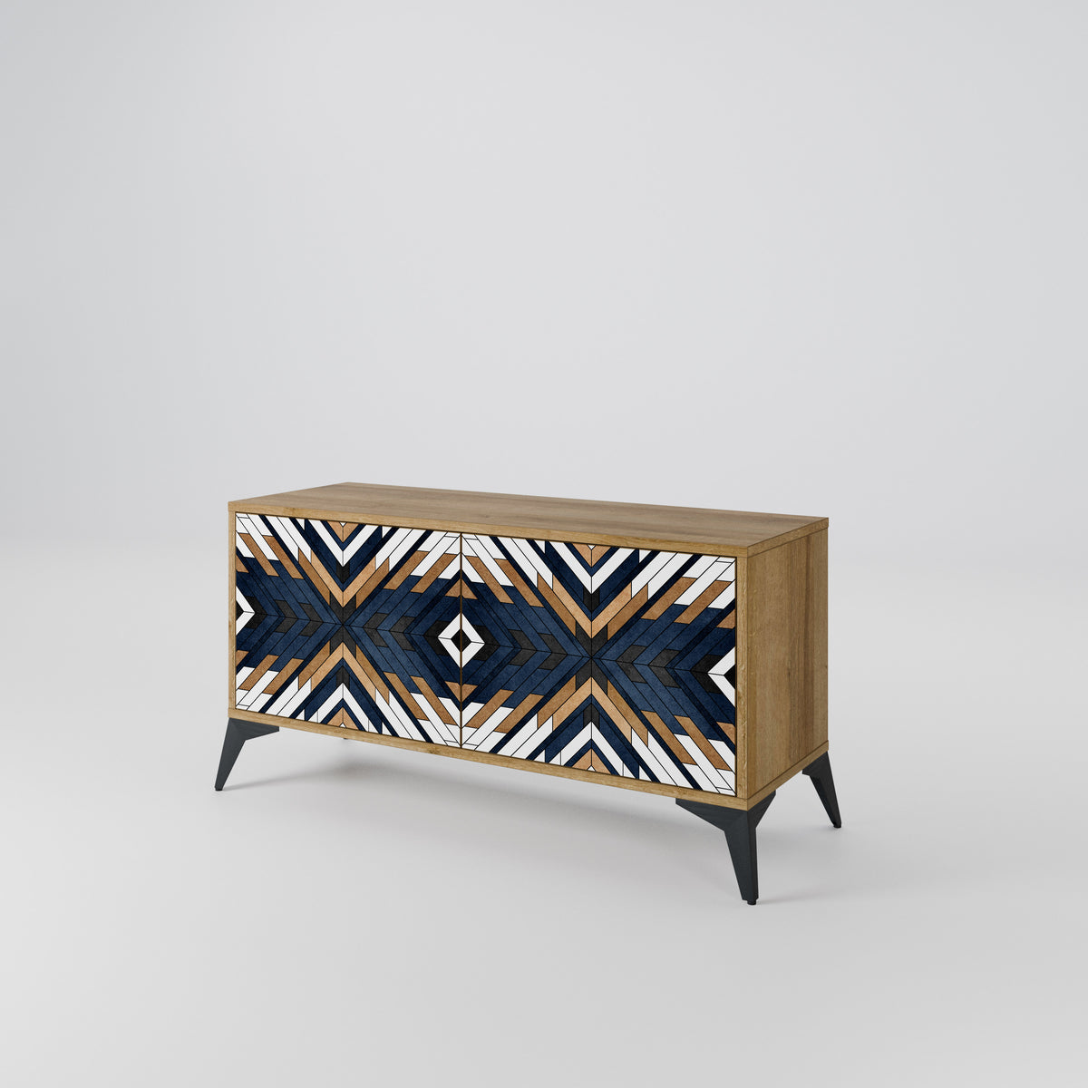 ARTFUL GEOMETRY Compact 2-Door TV Cabinet