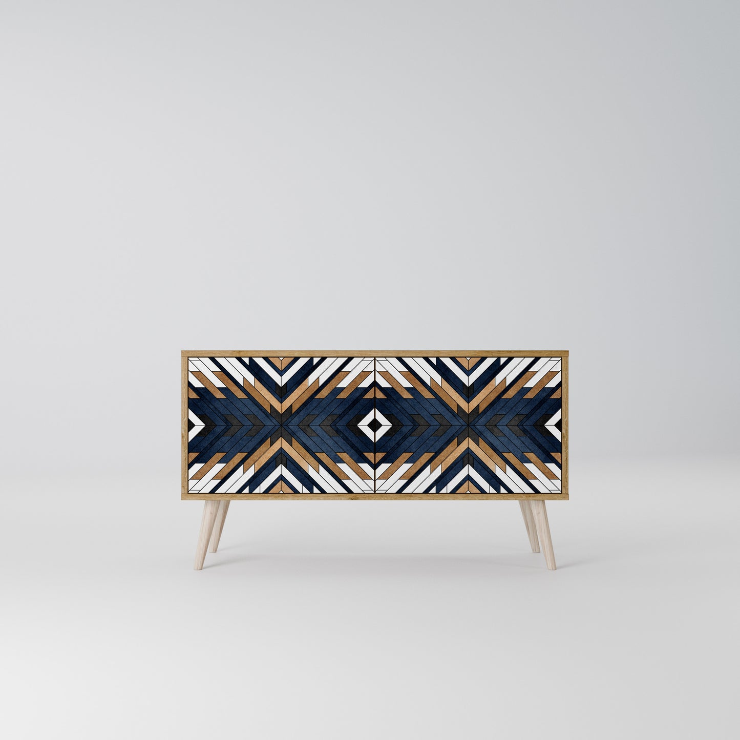ARTFUL GEOMETRY Compact 2-Door TV Cabinet