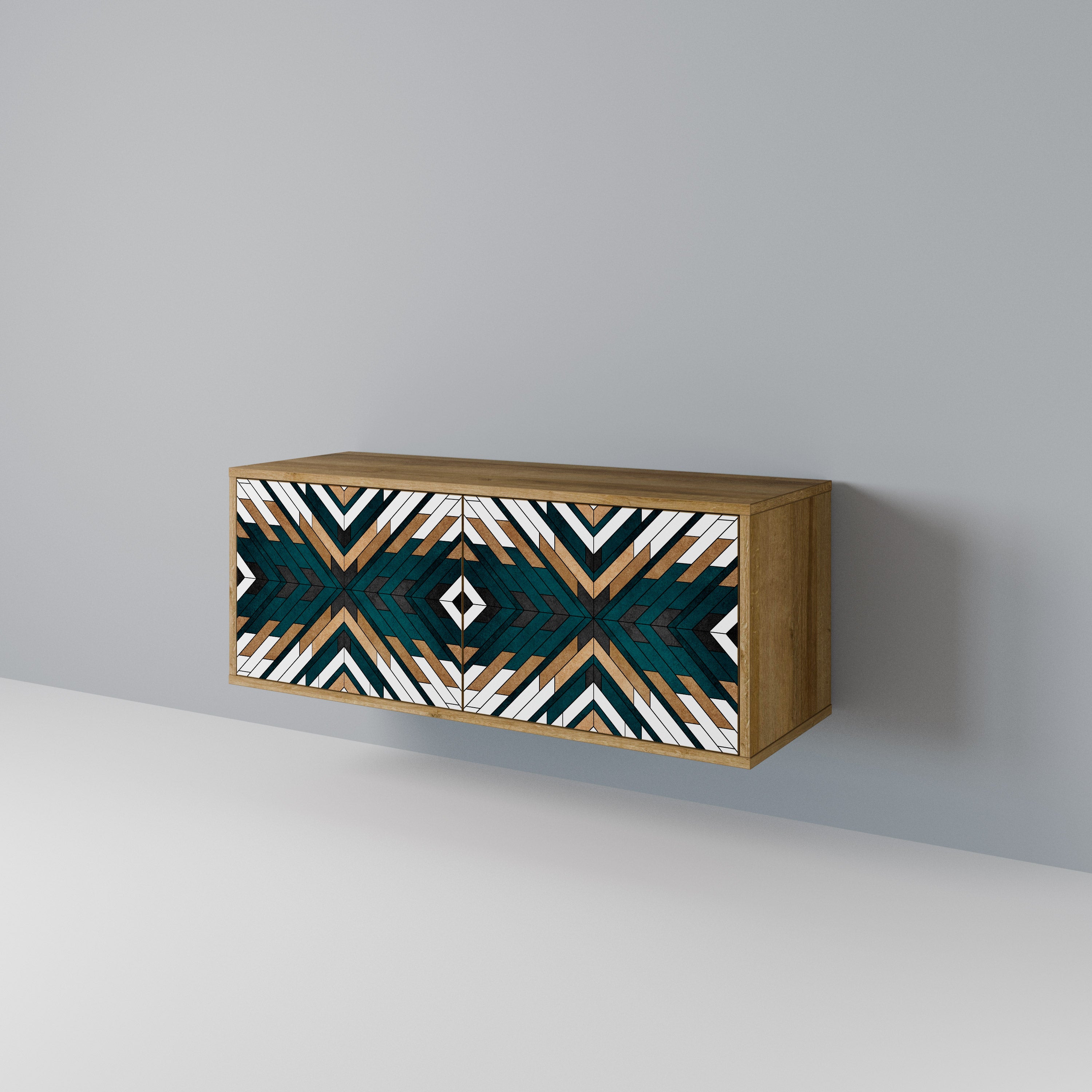 ARTISTIC GEOMETRY Compact 2-Door TV Cabinet