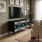 ARTISTIC GEOMETRY Compact 2-Door TV Cabinet
