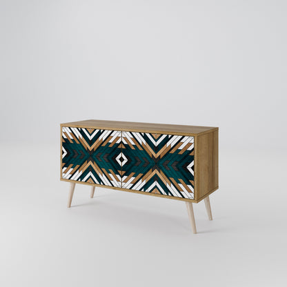 ARTISTIC GEOMETRY Compact 2-Door TV Cabinet