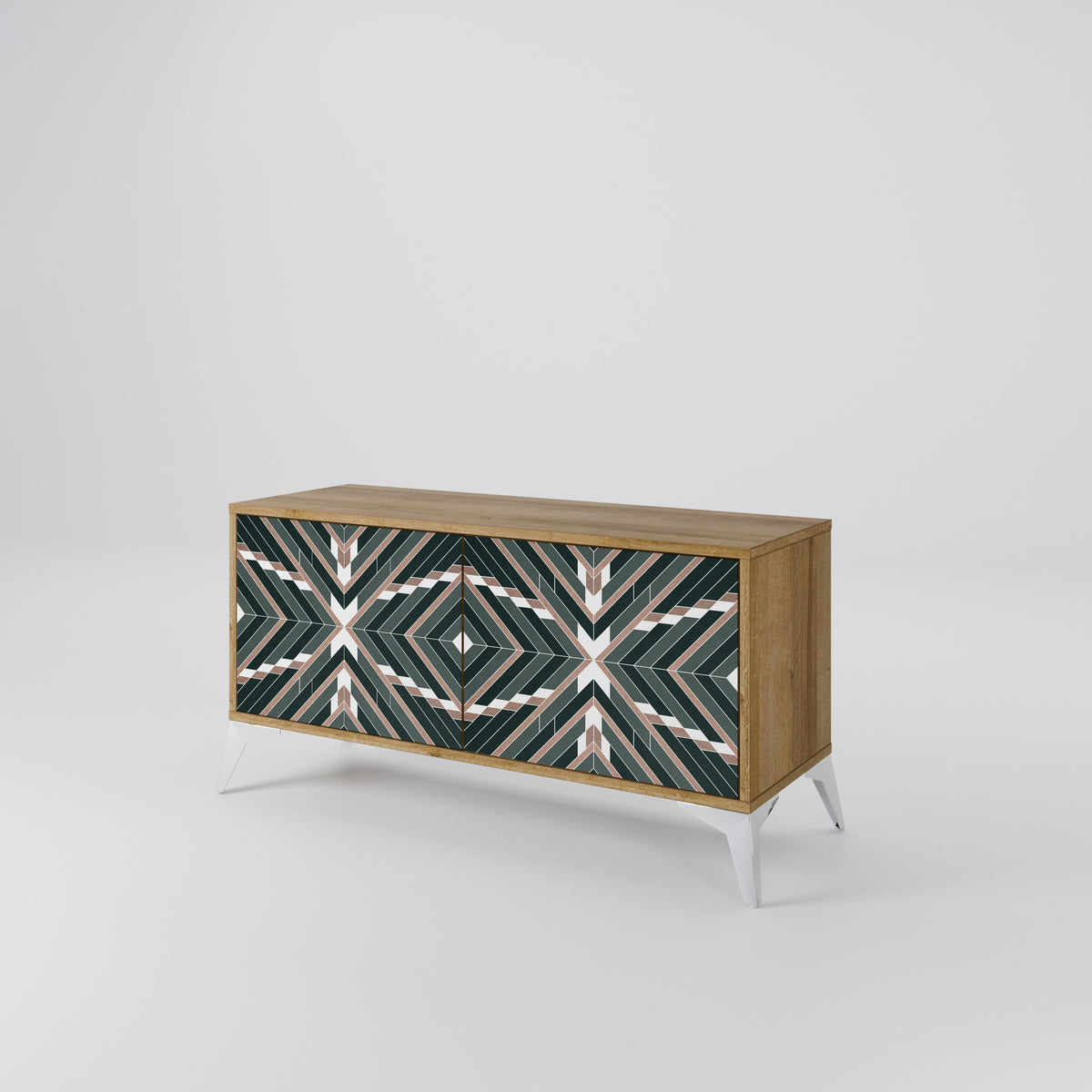 DIMENSION DELIGHTS Compact 2-Door TV Cabinet