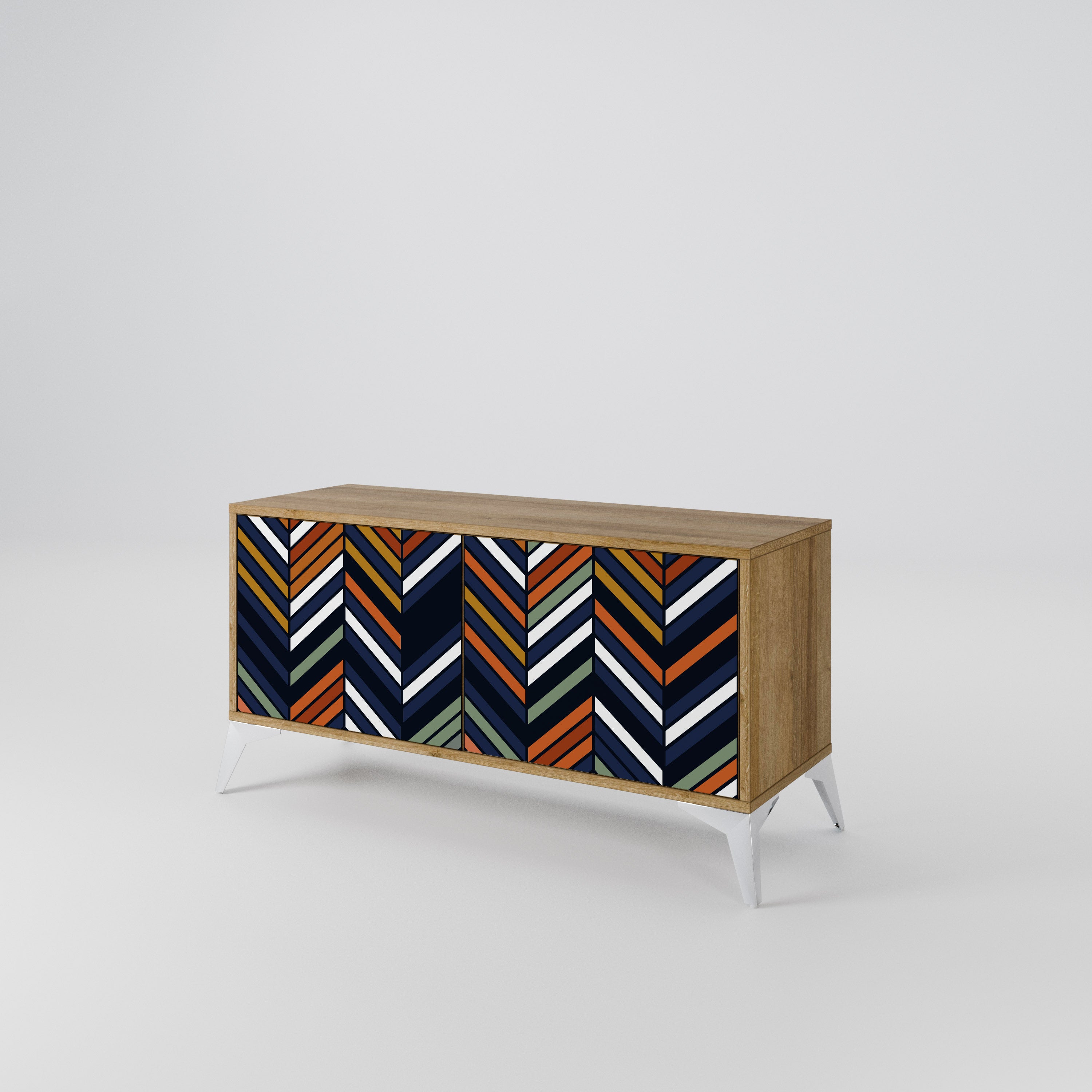VIBRANT PATCHWORK Compact 2-Door TV Cabinet