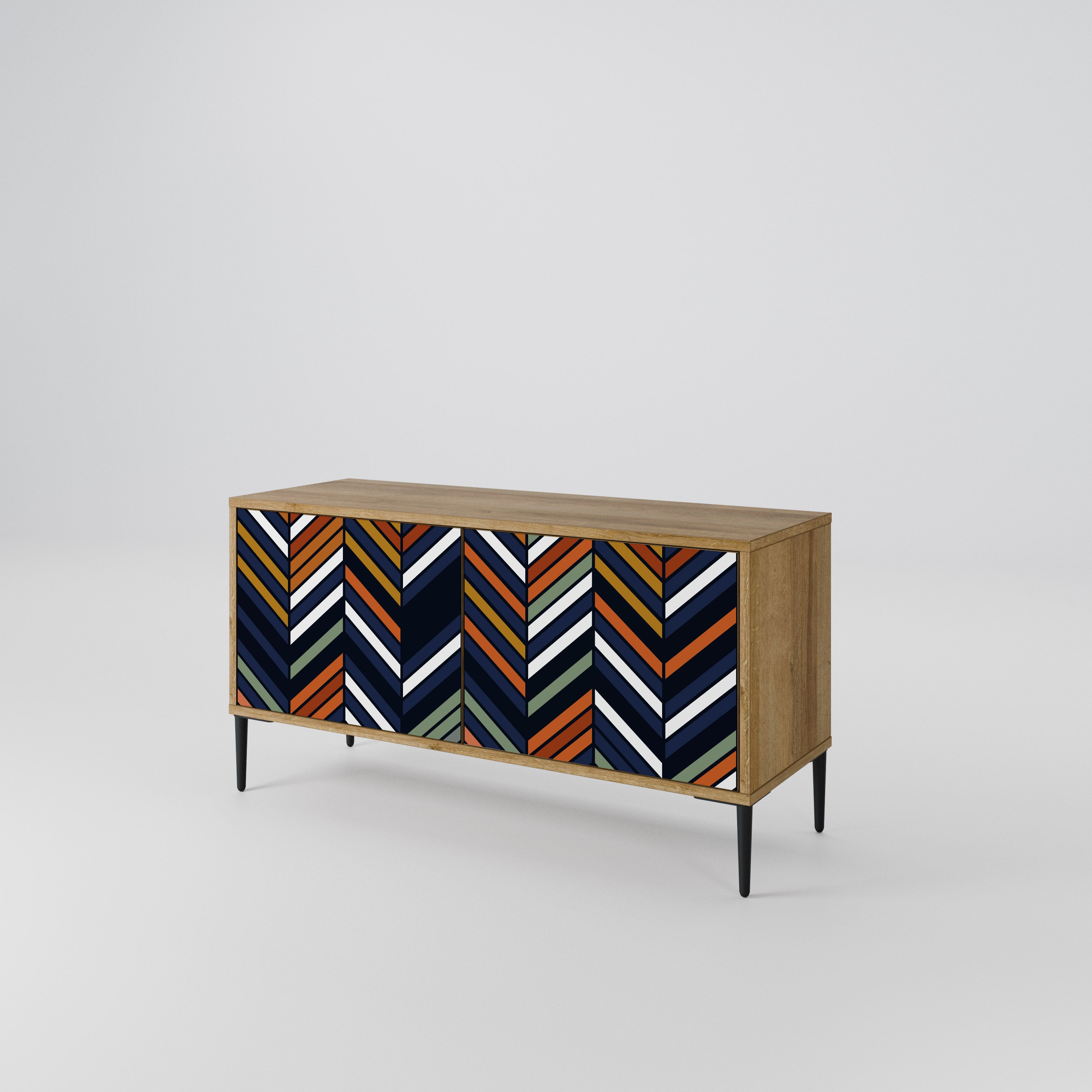 VIBRANT PATCHWORK Compact 2-Door TV Cabinet