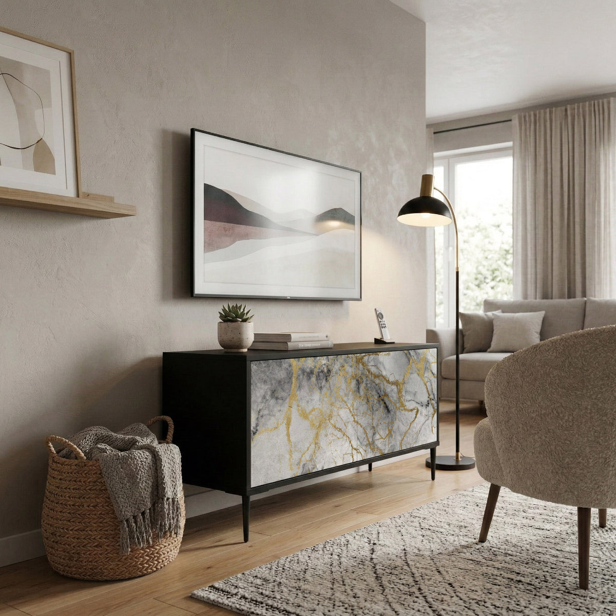 TIMELESS GLIDE Compact 2-Door TV Cabinet