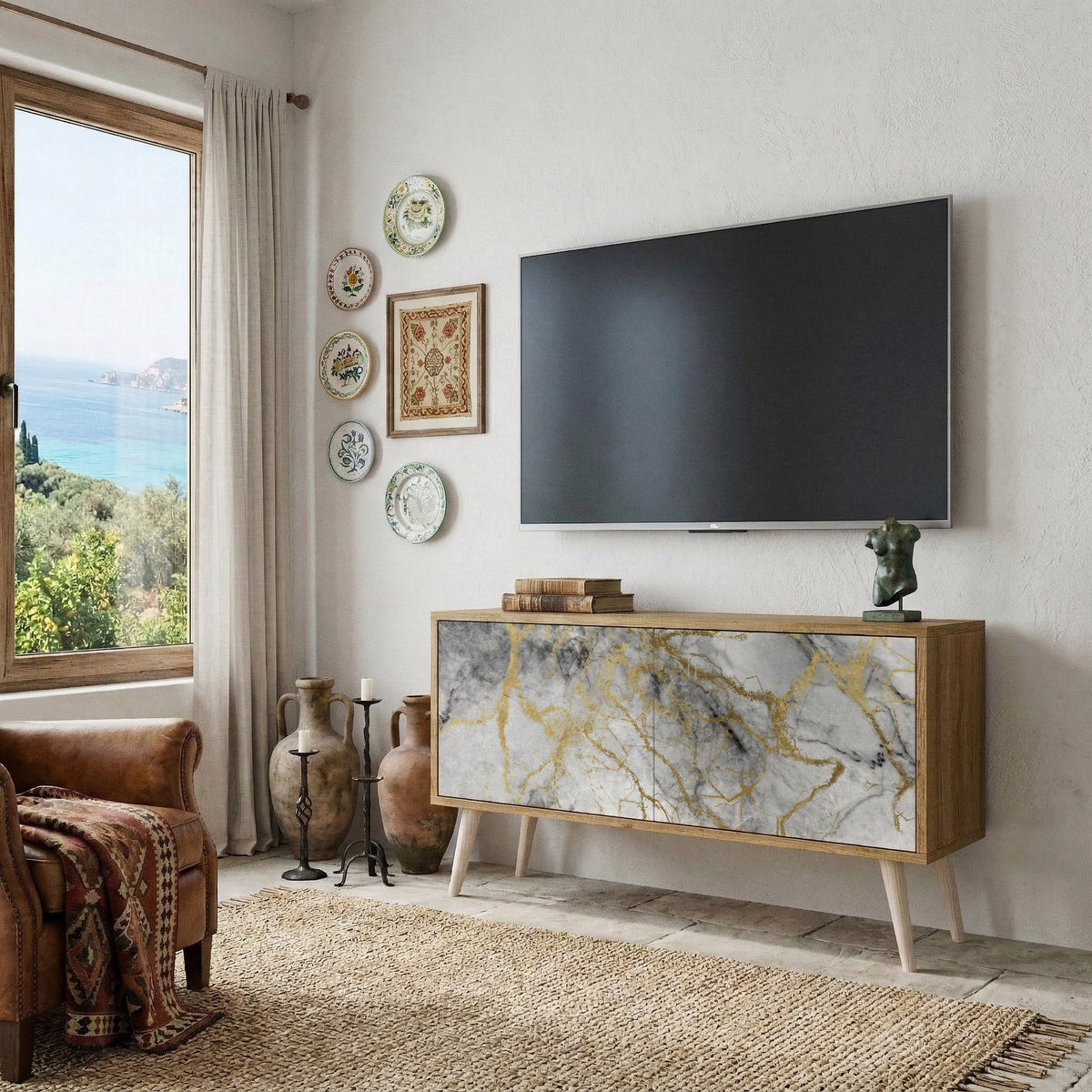 TIMELESS GLIDE Compact 2-Door TV Cabinet