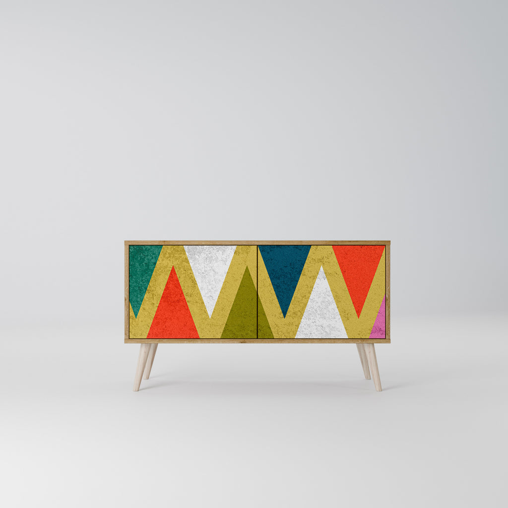 COLORFUL TRIANGLES Compact 2-Door TV Cabinet