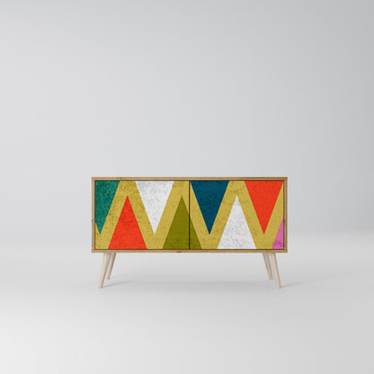 COLORFUL TRIANGLES Compact 2-Door TV Cabinet