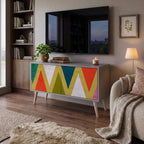 COLORFUL TRIANGLES Compact 2-Door TV Cabinet