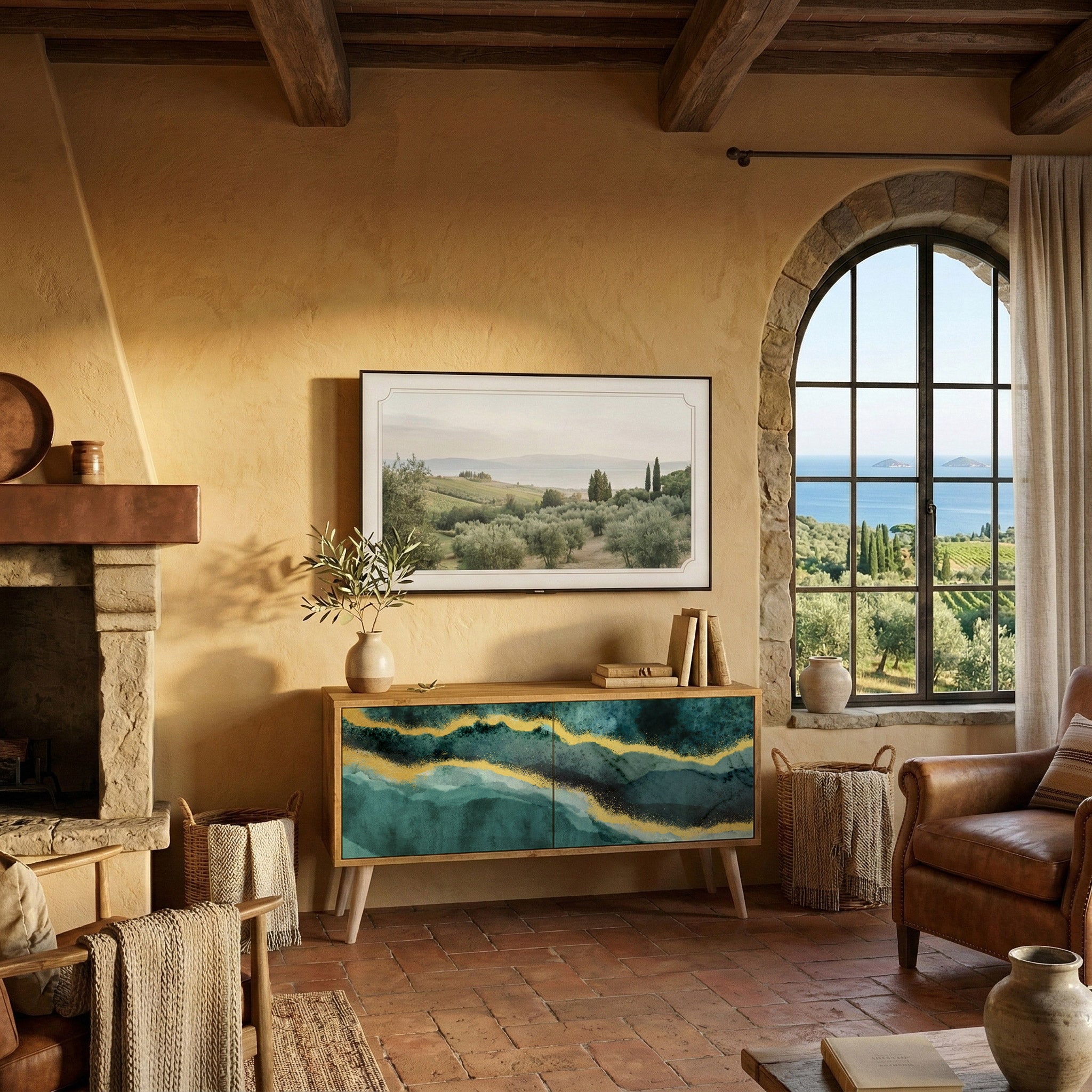 GOLDRUSH ODYSSEY Compact 2-Door TV Cabinet