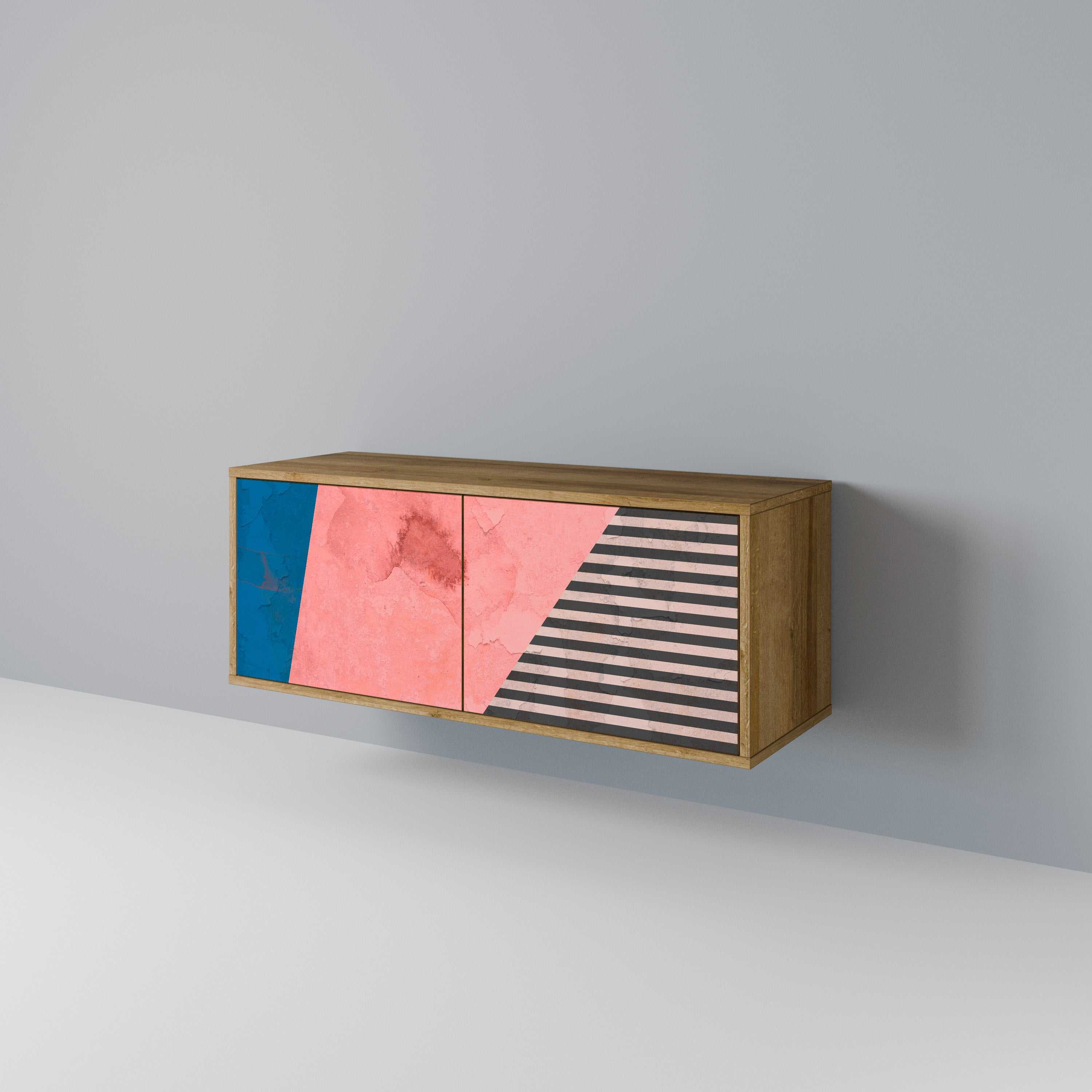 GLAMOROUS STRIPE Compact 2-Door TV Cabinet