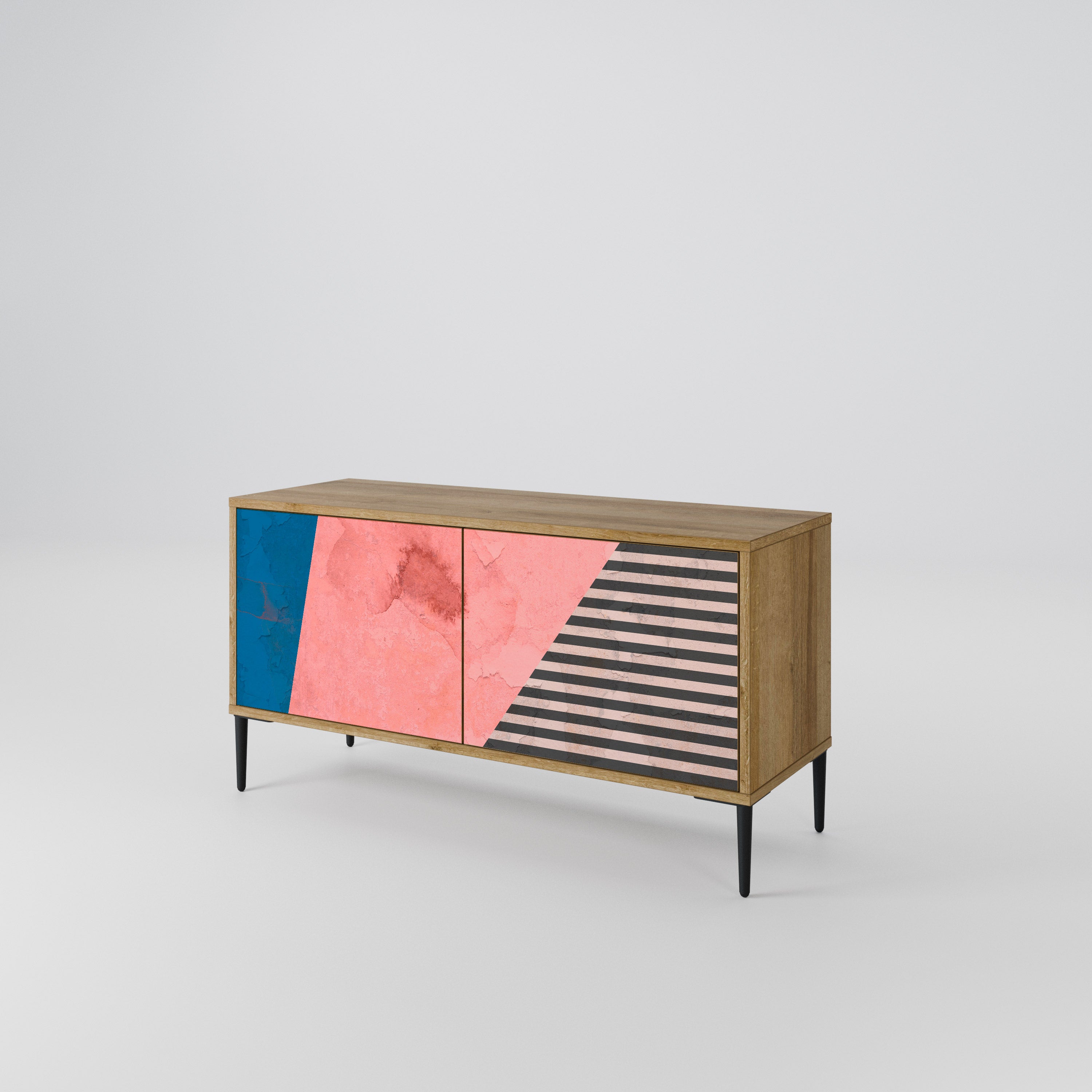 GLAMOROUS STRIPE Compact 2-Door TV Cabinet