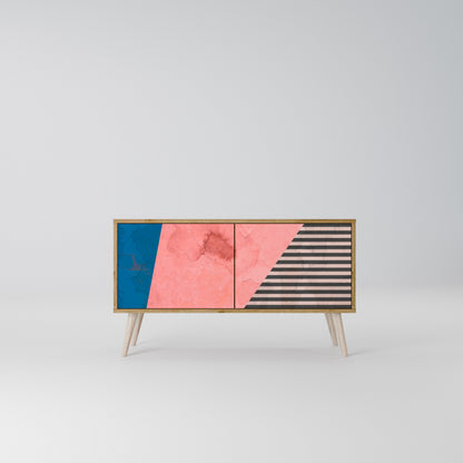 GLAMOROUS STRIPE Compact 2-Door TV Cabinet