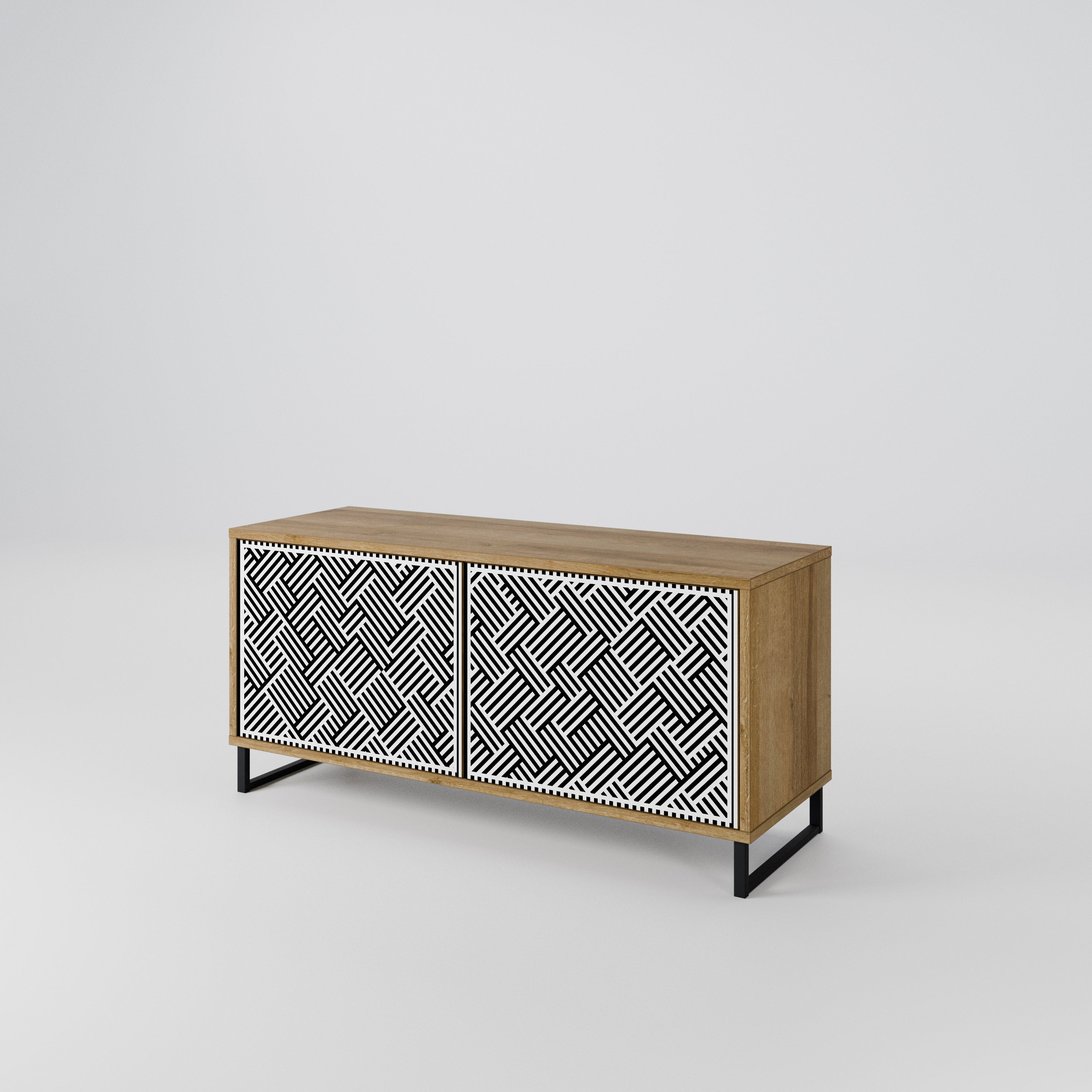 TEMPORARY SEQUENCE Compact 2-Door TV Cabinet