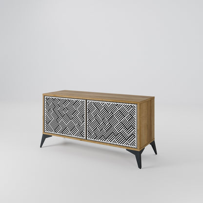 TEMPORARY SEQUENCE Compact 2-Door TV Cabinet
