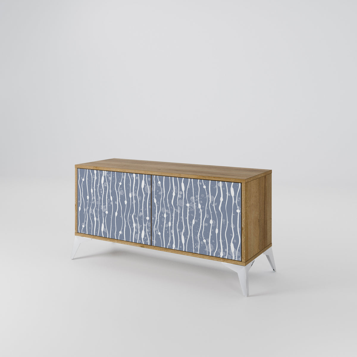 GRAPHITE RAIN Compact 2-Door TV Cabinet