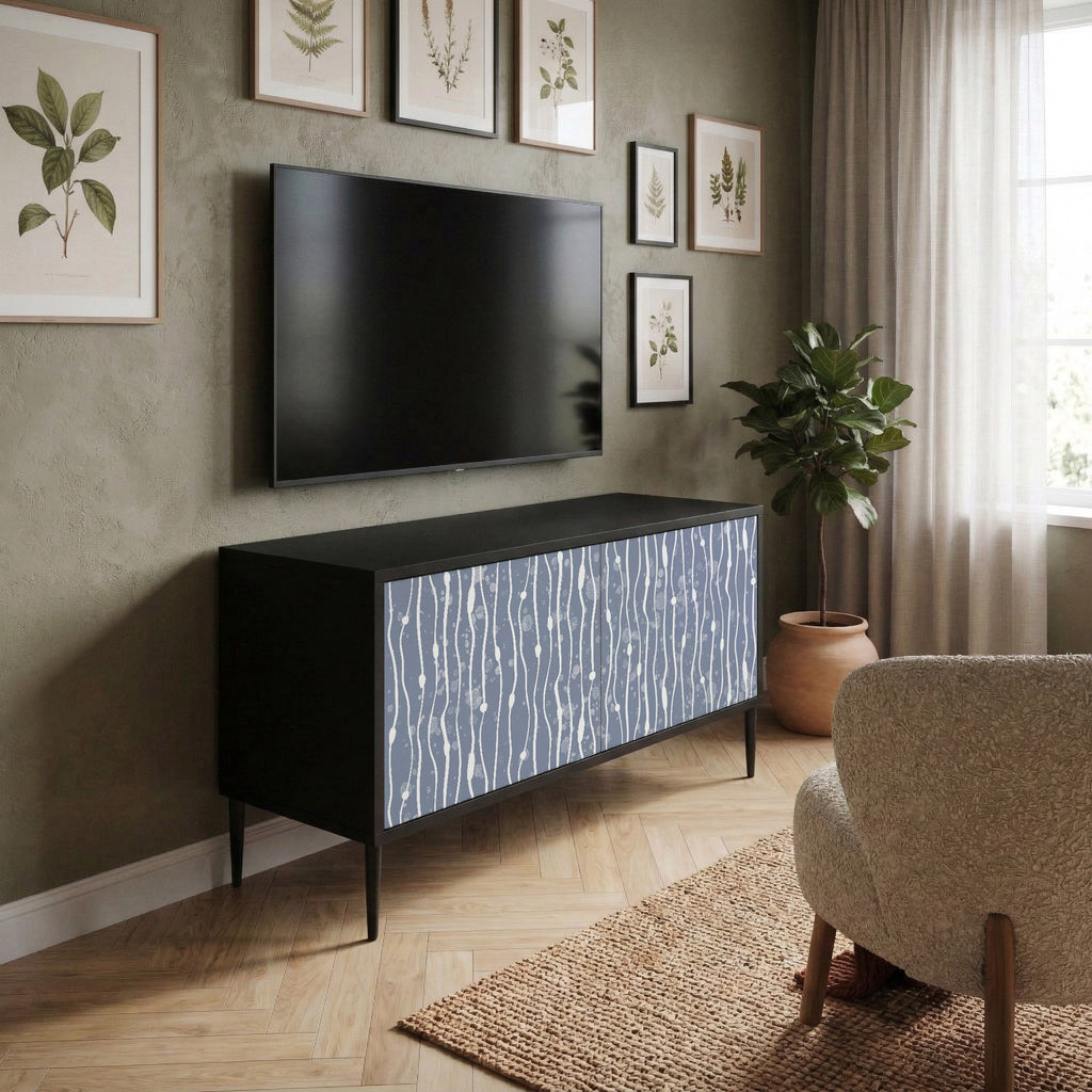 GRAPHITE RAIN Compact 2-Door TV Cabinet