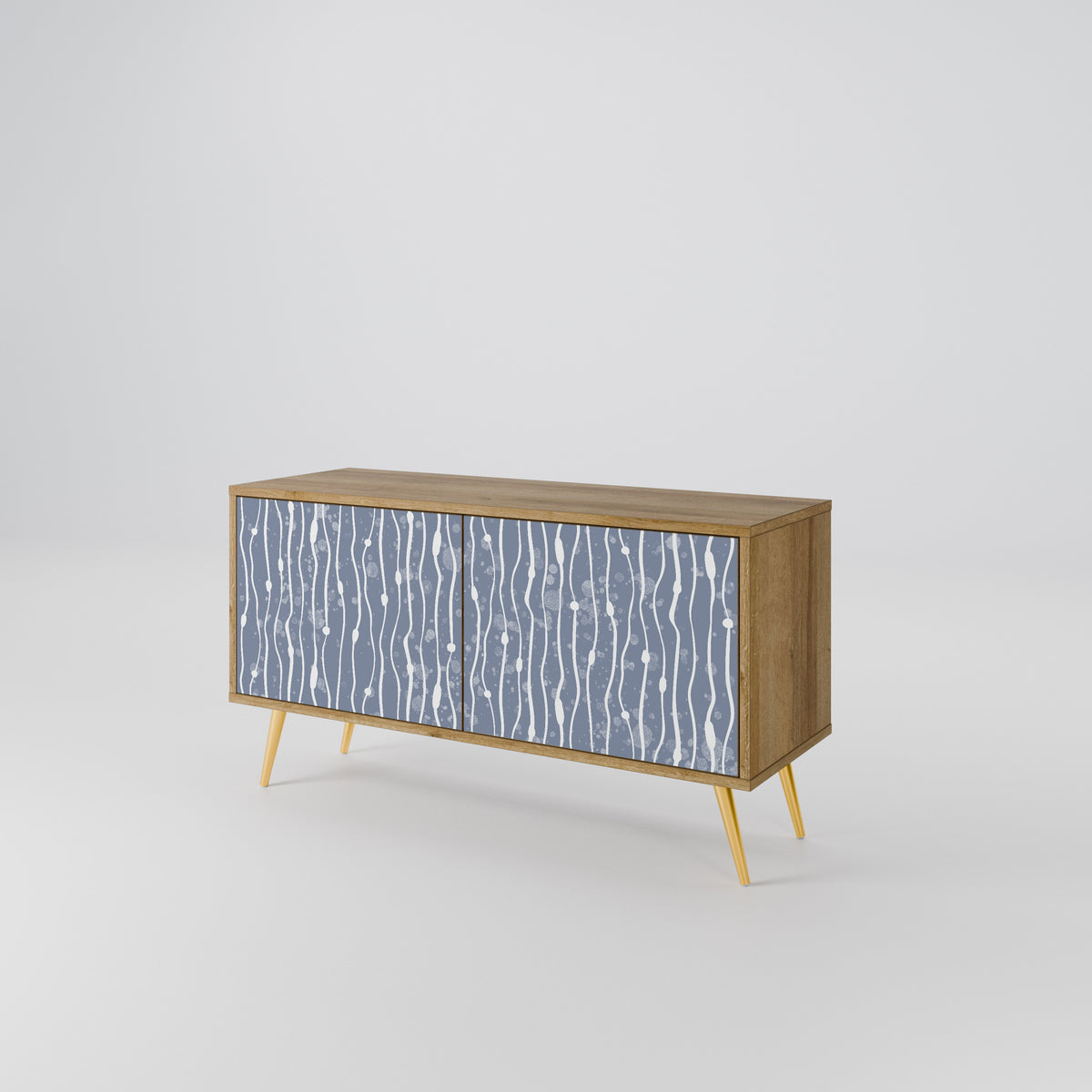 GRAPHITE RAIN Compact 2-Door TV Cabinet