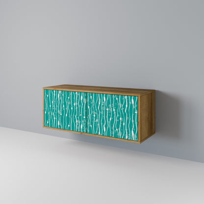 TURQUOISE RAIN Compact 2-Door TV Cabinet