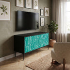 TURQUOISE RAIN Compact 2-Door TV Cabinet