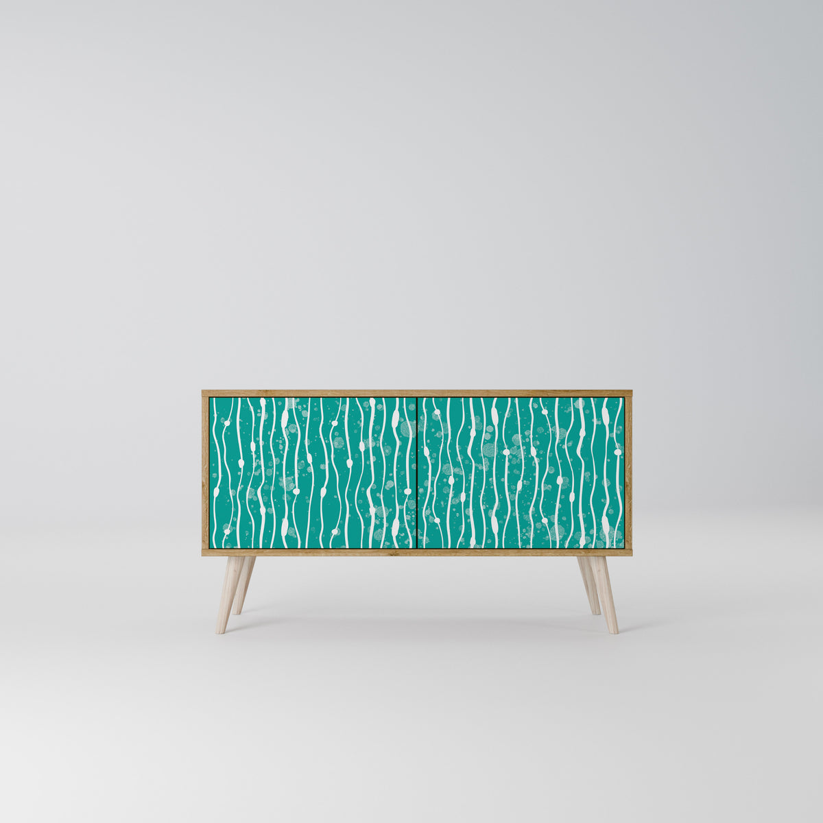 TURQUOISE RAIN Compact 2-Door TV Cabinet