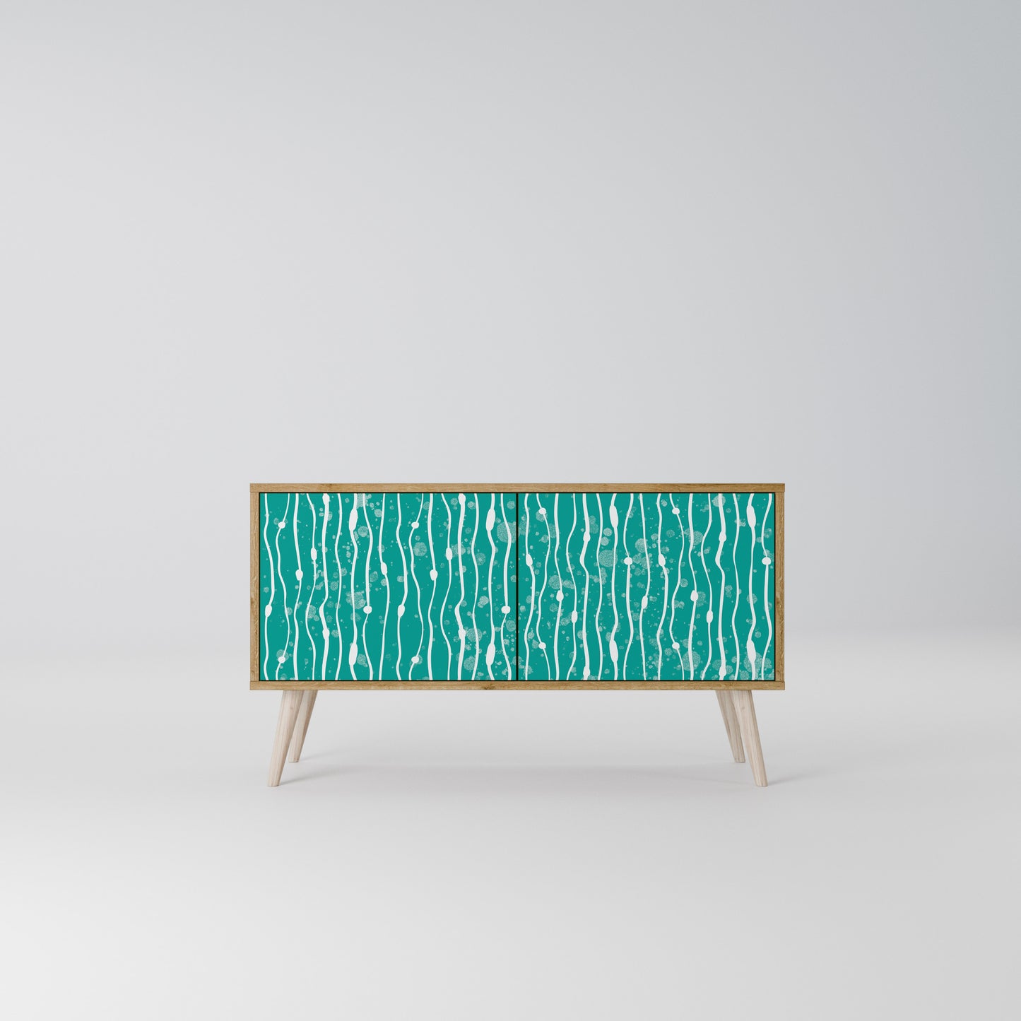 TURQUOISE RAIN Compact 2-Door TV Cabinet