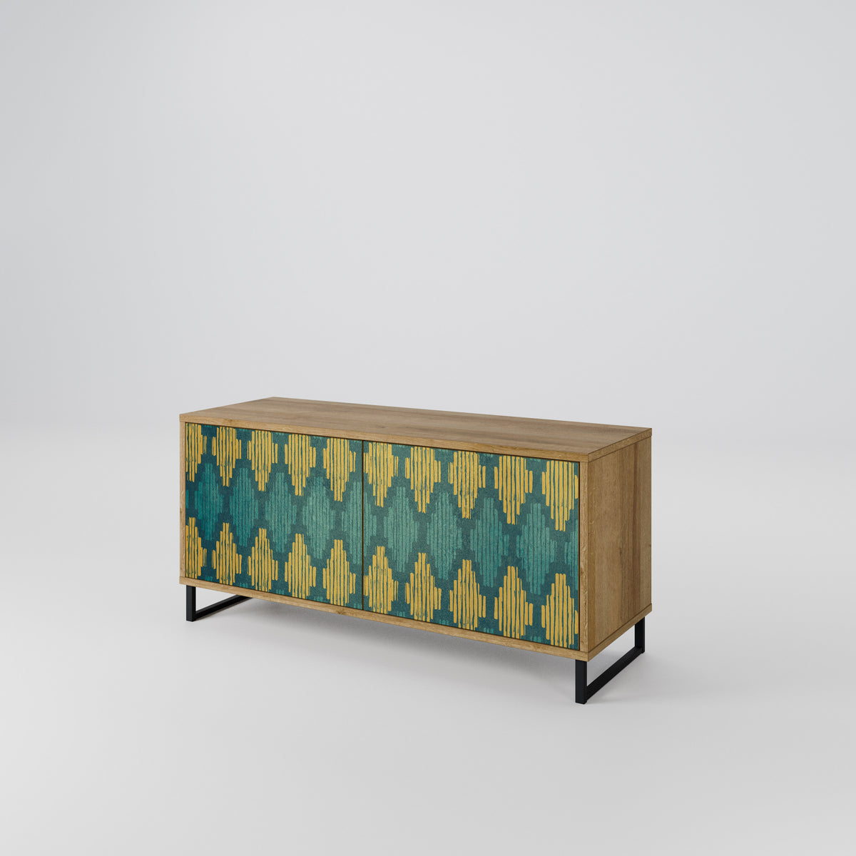 POLYGONS Compact 2-Door TV Cabinet