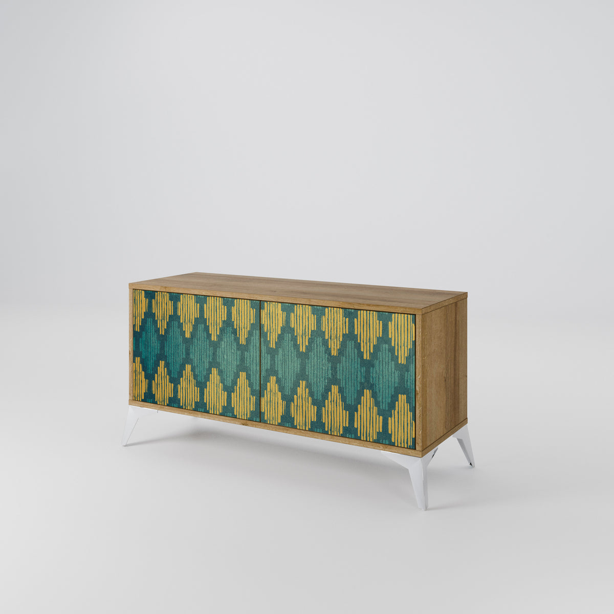 POLYGONS Compact 2-Door TV Cabinet