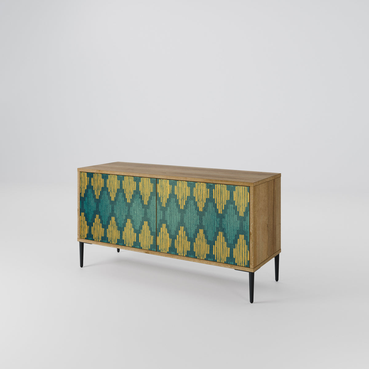 POLYGONS Compact 2-Door TV Cabinet