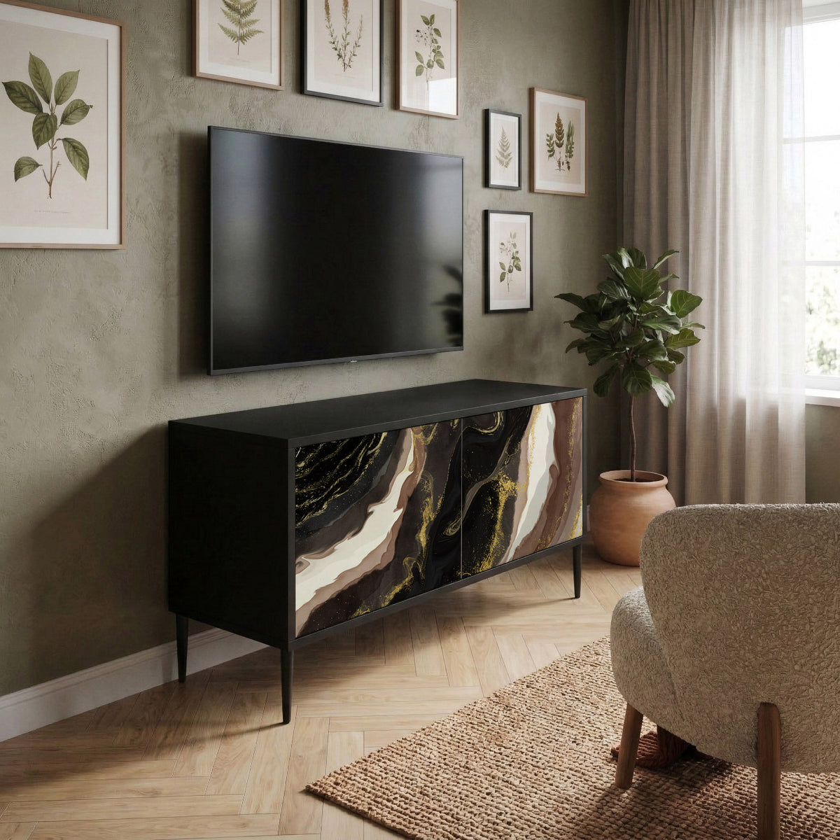 GOLD DUST Compact 2-Door TV Cabinet