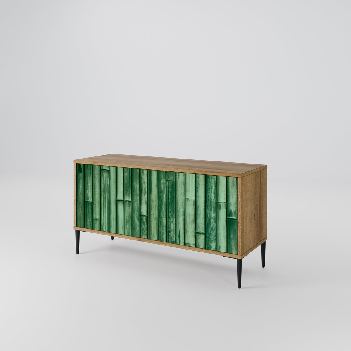 NATURAL GREEN Compact 2-Door TV Cabinet