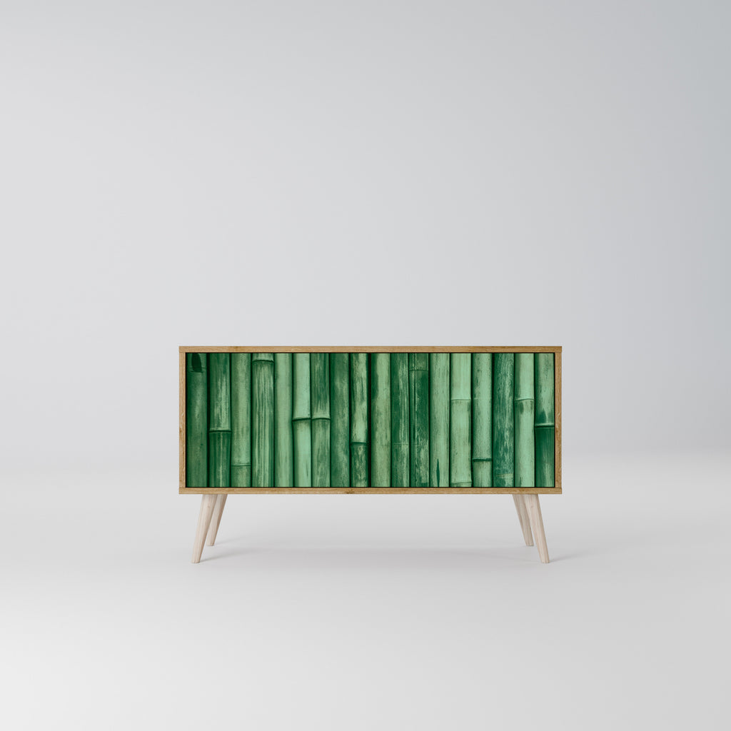 NATURAL GREEN Compact 2-Door TV Cabinet