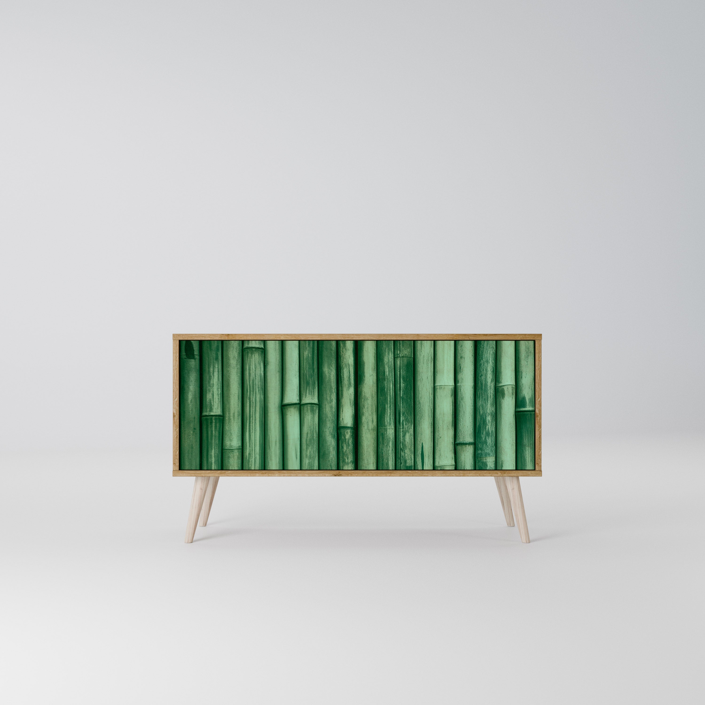 NATURAL GREEN Compact 2-Door TV Cabinet