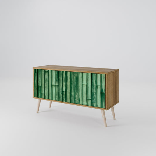 NATURAL GREEN Compact 2-Door TV Cabinet