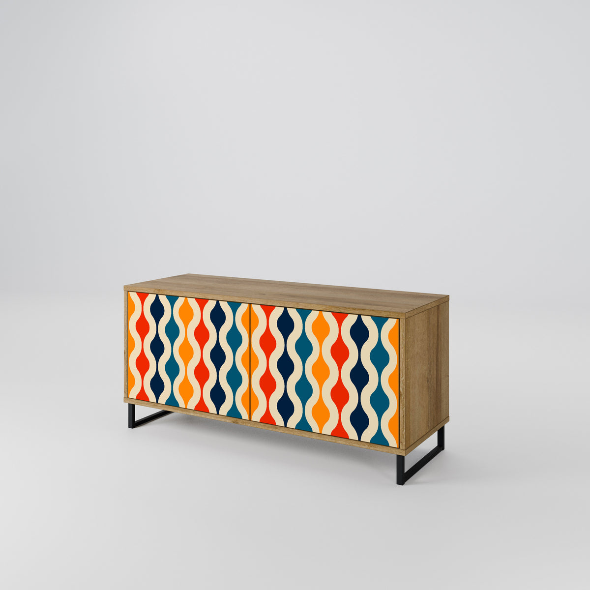 COLORFUL NOSTALGIA Compact 2-Door TV Cabinet