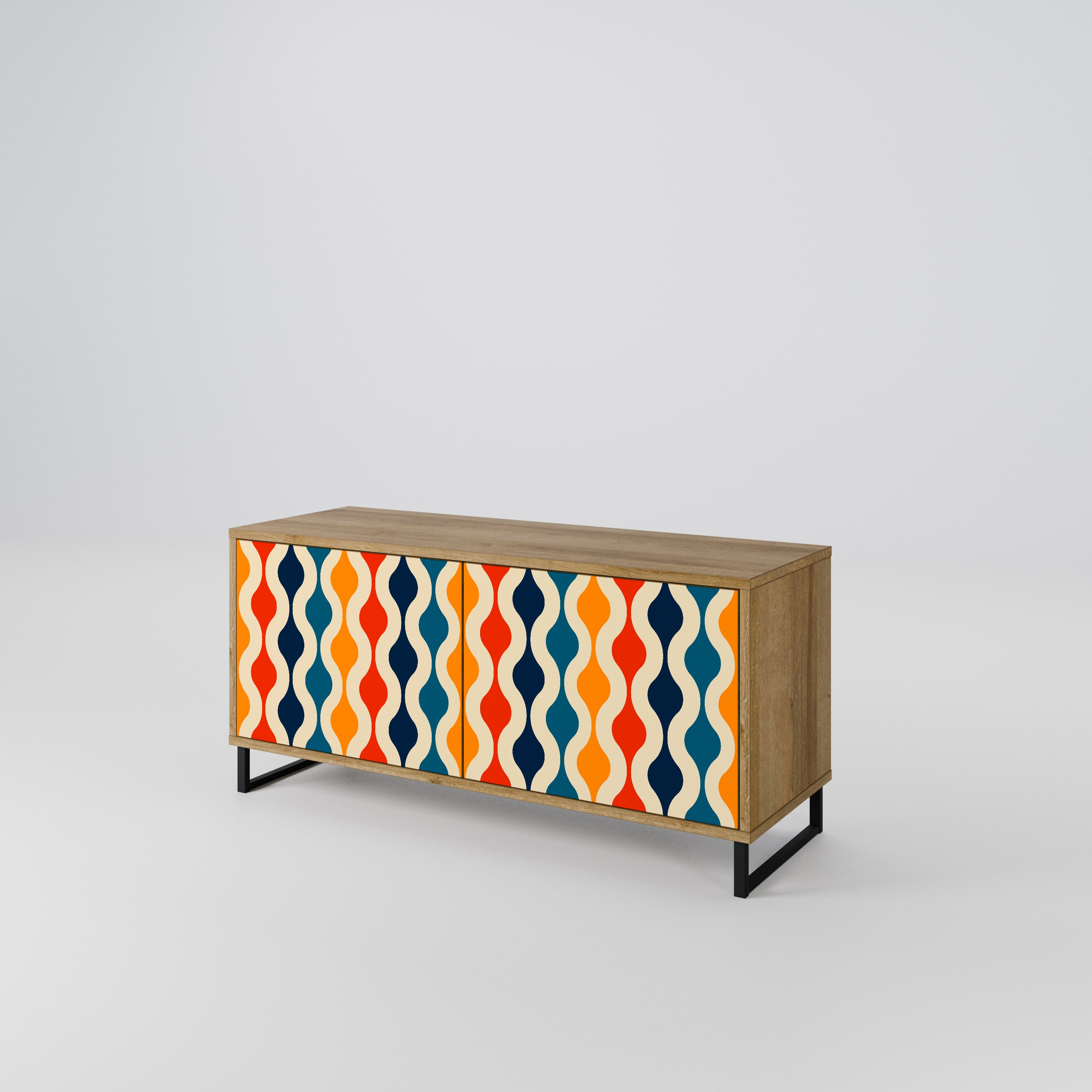 COLORFUL NOSTALGIA Compact 2-Door TV Cabinet