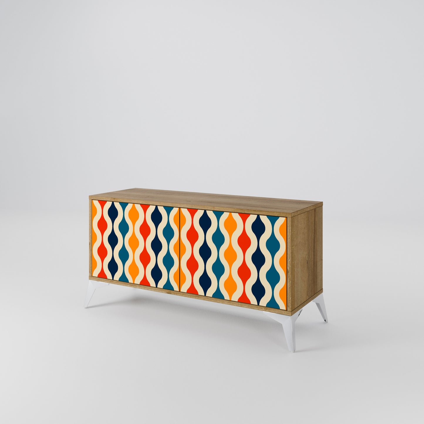 COLORFUL NOSTALGIA Compact 2-Door TV Cabinet