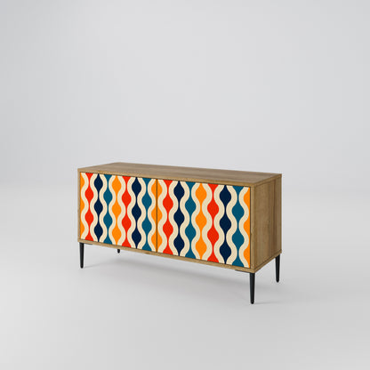 COLORFUL NOSTALGIA Compact 2-Door TV Cabinet