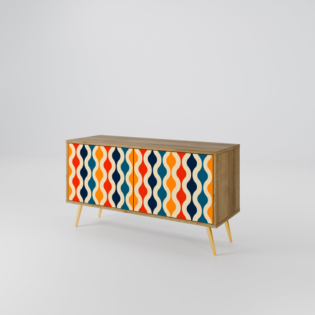COLORFUL NOSTALGIA Compact 2-Door TV Cabinet