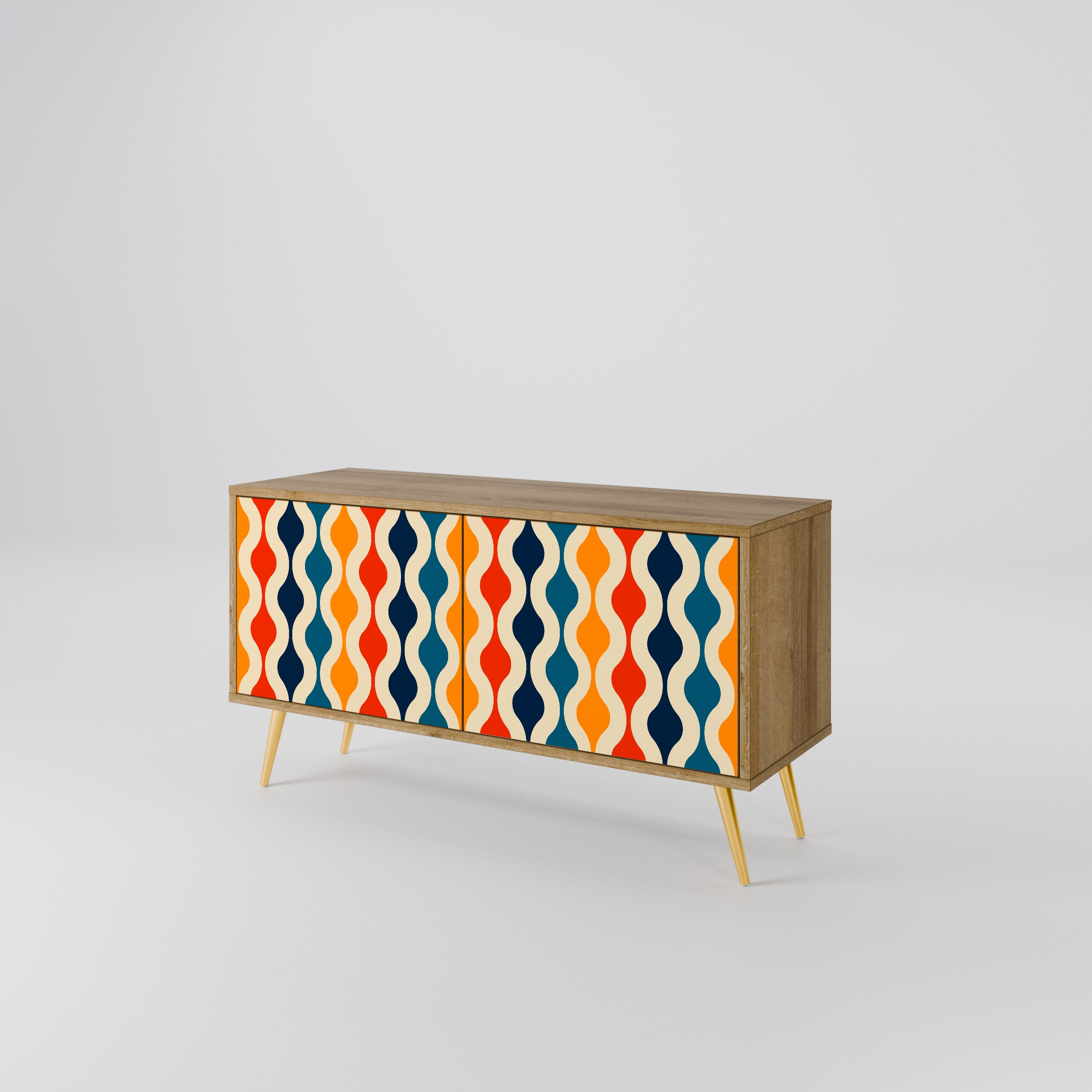 COLORFUL NOSTALGIA Compact 2-Door TV Cabinet