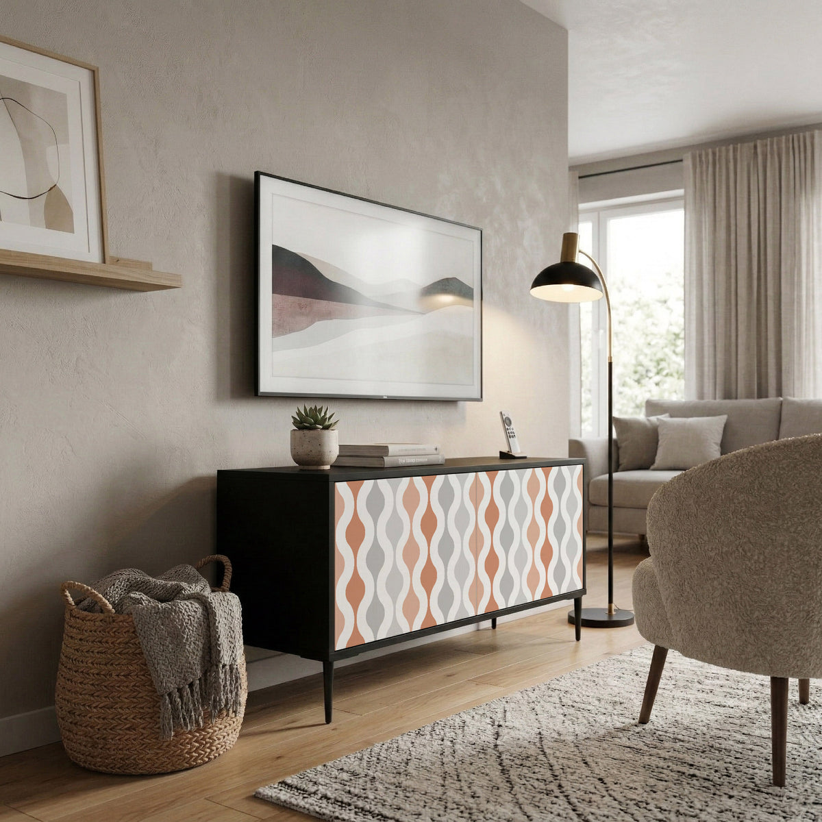 HAZY NOSTALGIA Compact 2-Door TV Cabinet