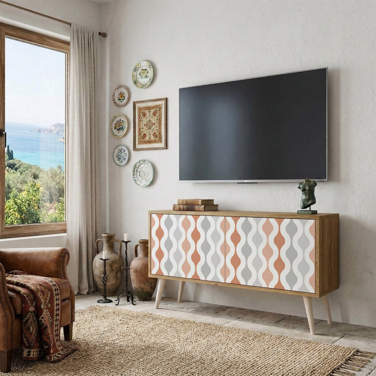 HAZY NOSTALGIA Compact 2-Door TV Cabinet