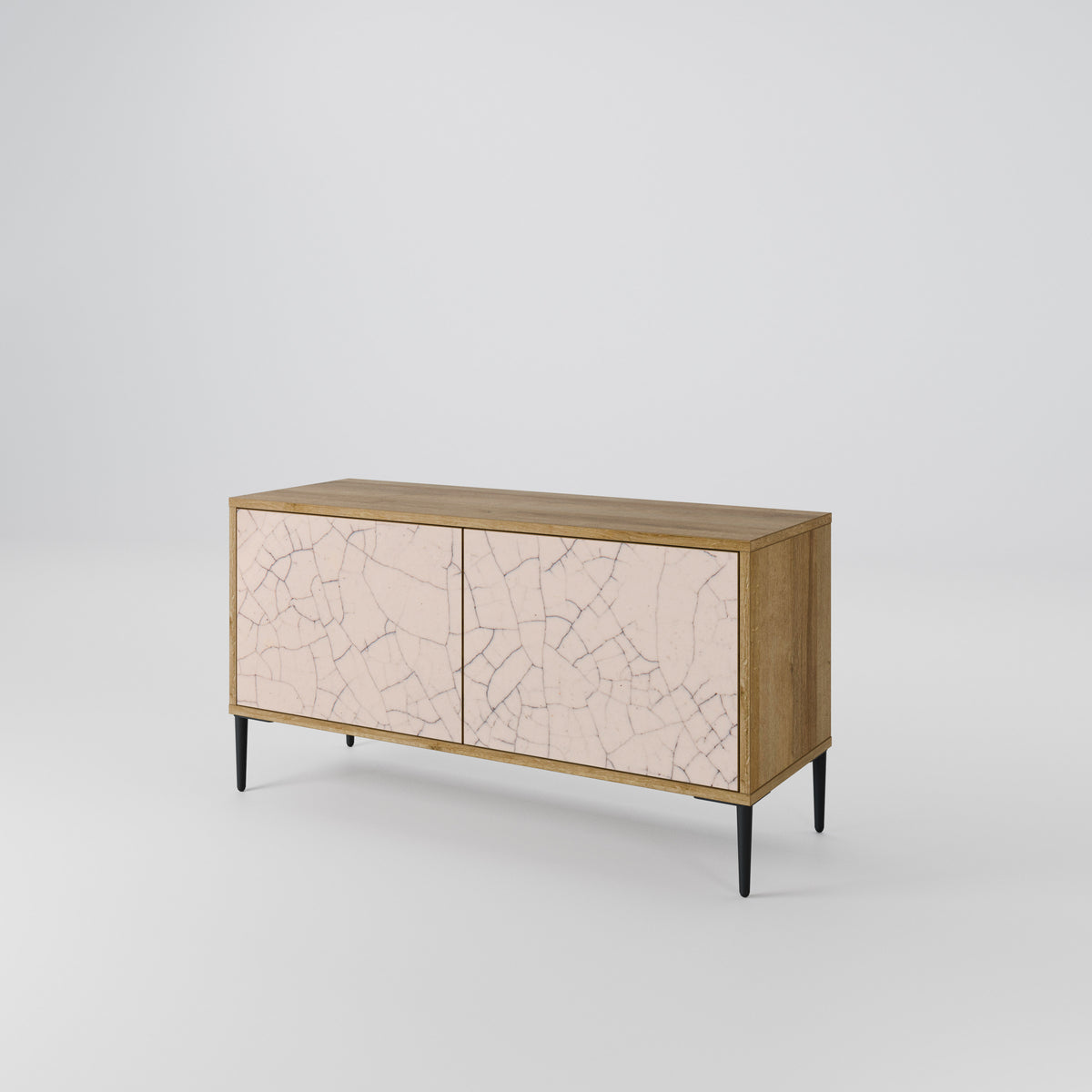 CERAMIC TEXTURE Compact 2-Door TV Cabinet